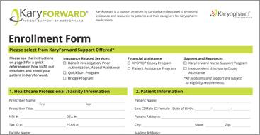 KaryFORWARD™ enrollment form thumbnail