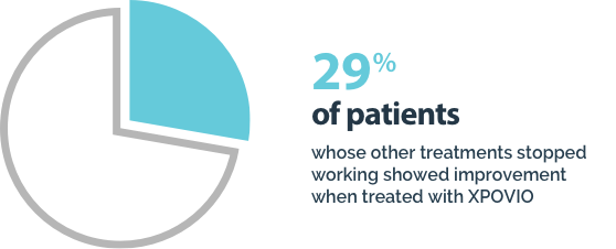 Chart showing XPOVIO® response rate